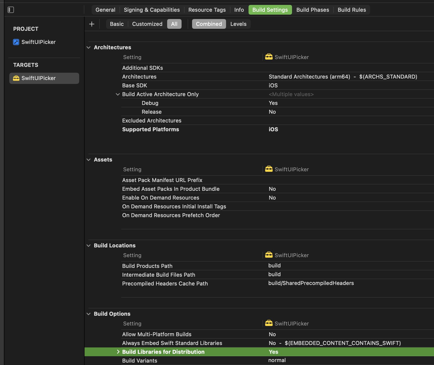 Build Libraries for distribution screenshot